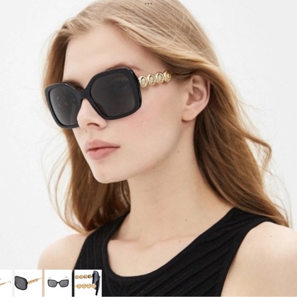 Versace Signature Medusa Coin Sunglasses with Case - Picture 15 of 15